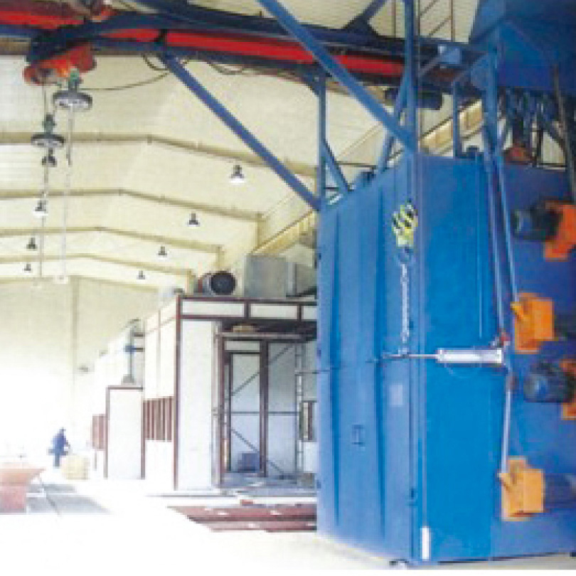 Q3720雙吊(四拋帶地坑)吊鉤式拋丸清理機(jī)